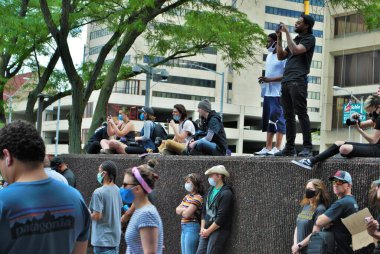 Dayton, Ohio, ABD 05 / 30 / 2020 Siyahi Yaşamı Protestocuları