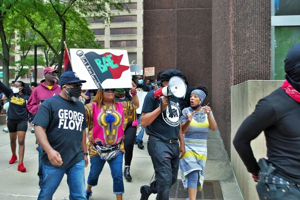 Dayton Ohio Spojené Státy Americké 2020 Demonstranti Černých Životech Záležitost — Stock fotografie