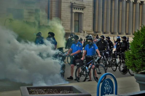 Dayton Ohio États Unis 2020 Des Policiers Des Agents Swat — Photo