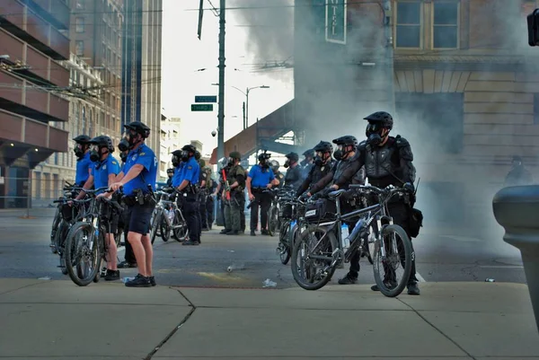 Dayton Ohio États Unis 2020 Des Policiers Des Agents Swat — Photo