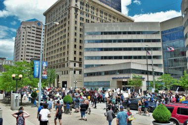 Dayton, Ohio, ABD 05 / 30 / 2020 Siyahi Yaşamı Protestocuları