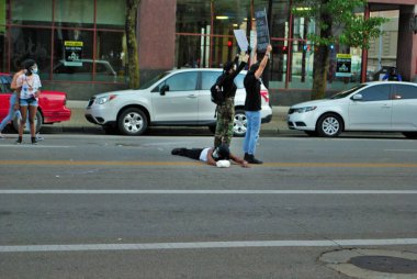 Dayton, Ohio, ABD 05 / 30 / 2020 Siyahi Yaşamı Protestocuları