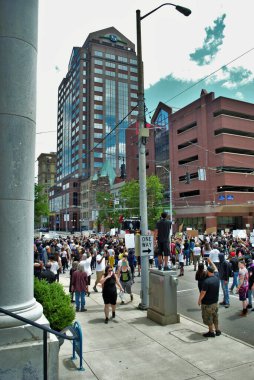Dayton, Ohio, ABD 05 / 30 / 2020 Siyahi Yaşamı Protestocuları
