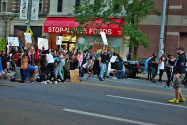 Dayton, Ohio, ABD 05 / 30 / 2020 Siyahi Yaşamı Protestocuları