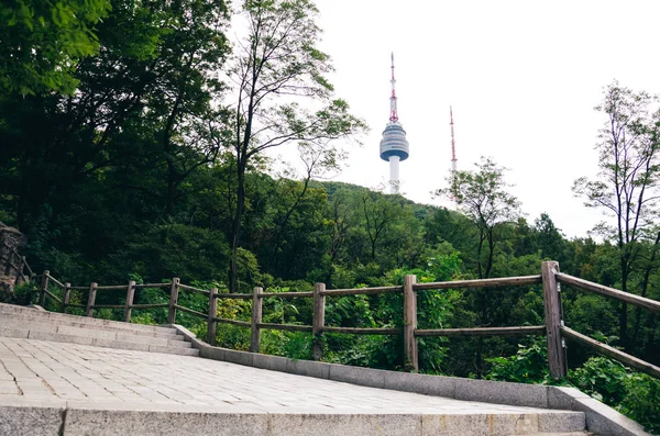 Namsan Kulesi ve Seul'de geçit