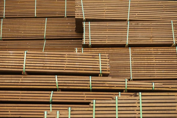 Importiertes Tropenholz Fsc Label Ökologisches Bauen — Stockfoto