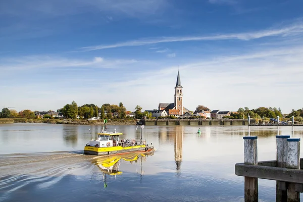 View Amands Village Border Beautiful River Schelde Belgium — Stock Photo, Image