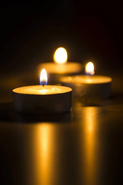 Atmospheric Light Candles Peace Full Moment — Stock Photo, Image