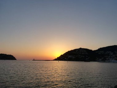 Mallorca noktasından gün batımı görünümü