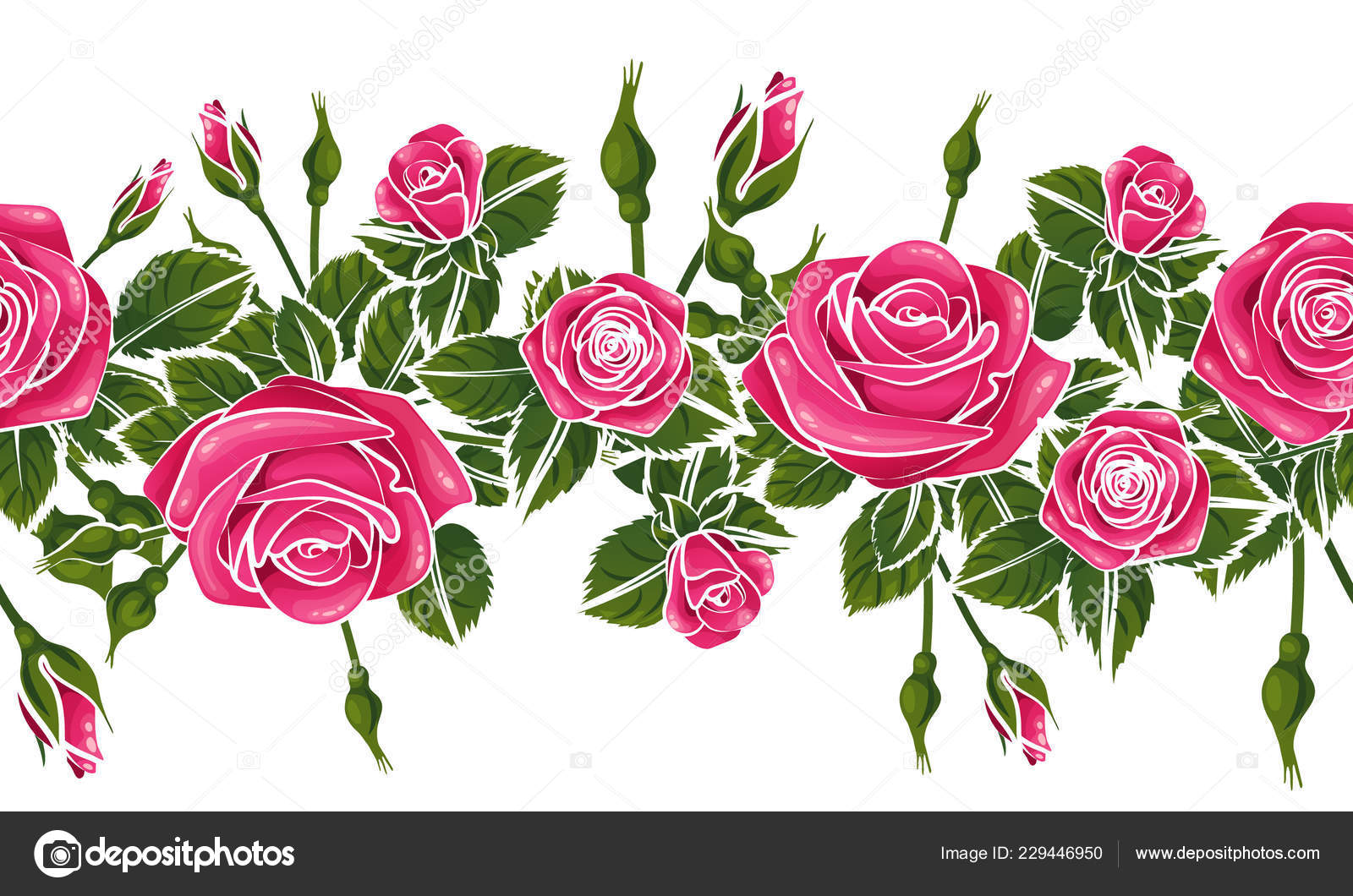 Border Flower Rose Line  Free Images at  - vector clip