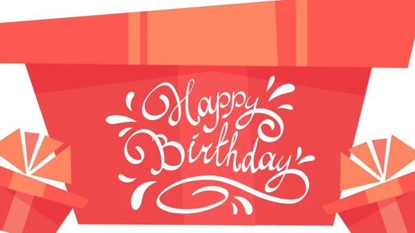 Feliz Aniversário Caligrafia Lettering Sinal Bolinhas Fundo Bela Mão Engraçada —  Vetores de Stock