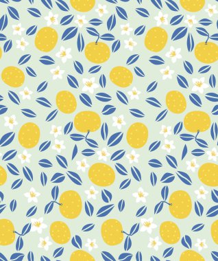 Japon yaz turuncu dikişsiz desen