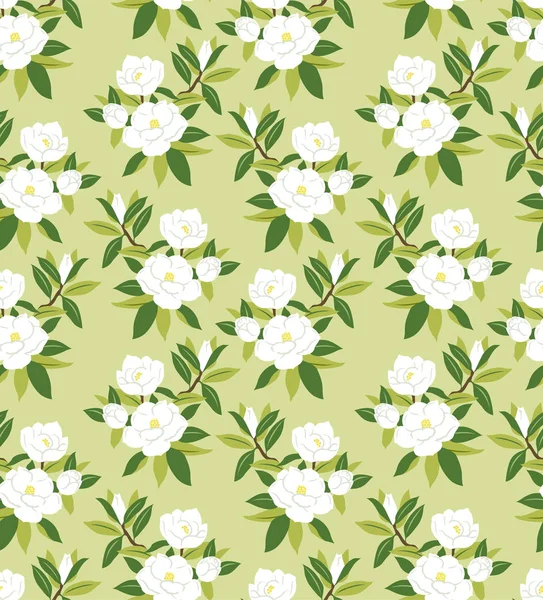 Japon manolya çiçek dikişsiz desen