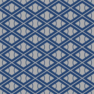 Japon mavigeometrik dikişsiz desen