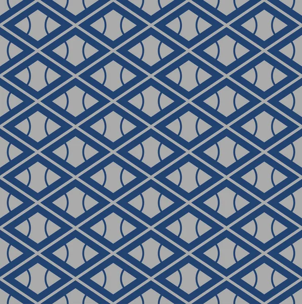 Japonais Bleu Motif Géométrique Sans Couture — Image vectorielle