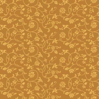 Japon sarmaşık ve çiçek vintage dikişsiz desen