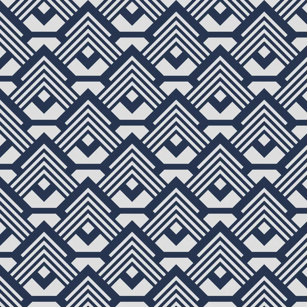 Japanisches Blau Weißes Geometrisches Muster — Stockvektor
