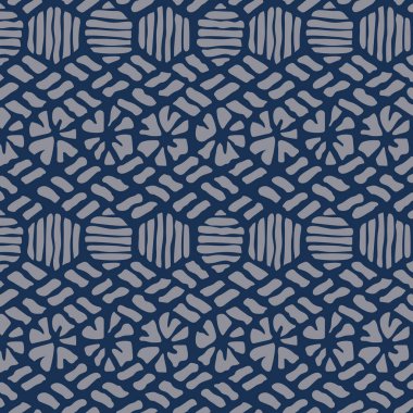 Japon geometrik altıgen dikişsiz desen