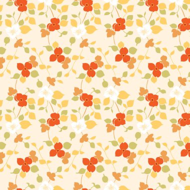 Japon Yaprakları Dikişsiz Desen