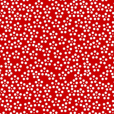 Kırmızı Dikişsiz Desen Japon Beyaz Çiçekler