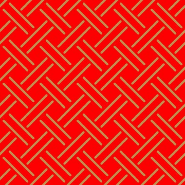 Japon Kırmızı Dokuma Dikişsiz Desen