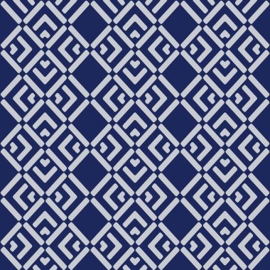 Japon Örtüşen Diyagonal Kare Dikişsiz Desen