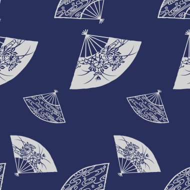 Japon Katlanır Fan Dikişsiz Desen