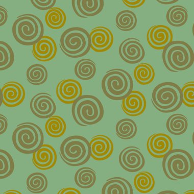 Japon Nane Yeşil spiral Dikişsiz Desen