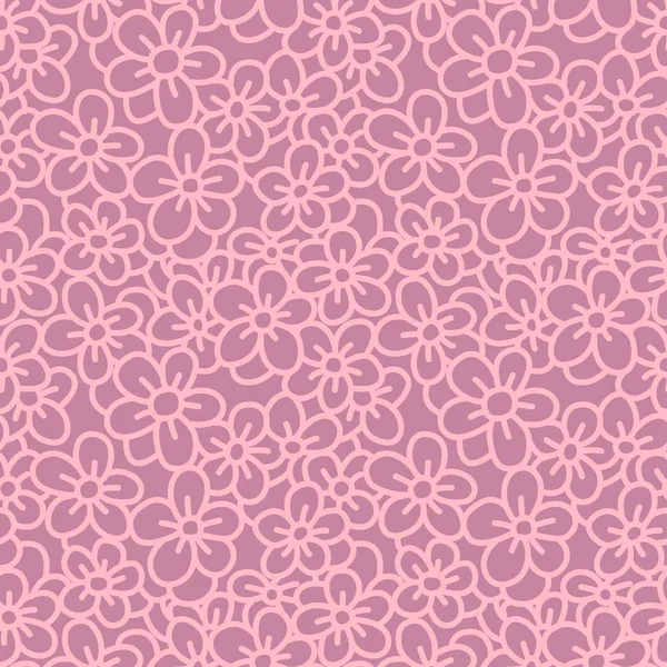 Japanische Rosa Kirschblüte Nahtloses Muster — Stockvektor