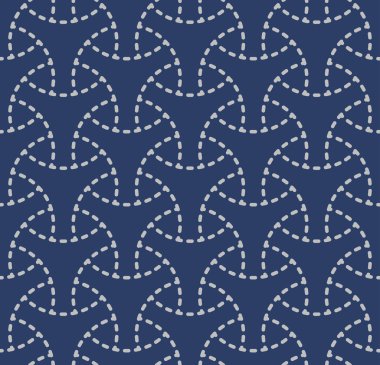 Japon Curl Üçgen Sanatı Dikişsiz Desen