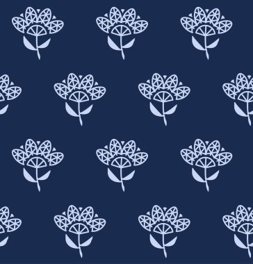 Japon Mısır Çiçek Sanat Dikişsiz Desen