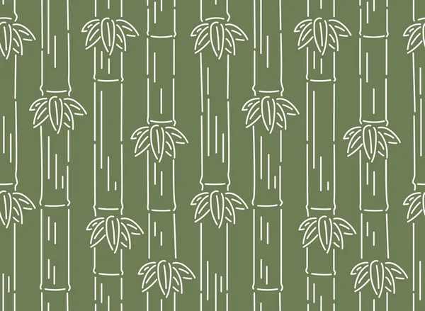 Japanische Bambuskunst Nahtloses Muster — Stockvektor