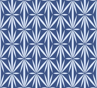 Japon Beyaz Çiçek Izgara Dikişsiz Desen