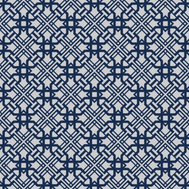 Japon Geometrik Kare Dikişsiz Desen