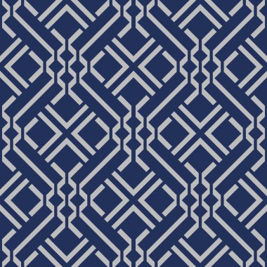 Japon Zikzak Kare Dikişsiz Desen