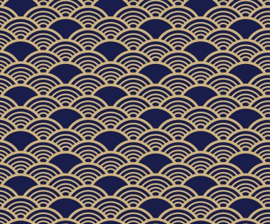 Japon Altın Dalga Dikişsiz Desen