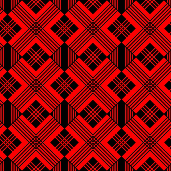 Patrón Sin Costura Diamante Diagonal Rojo Japonés — Vector de stock