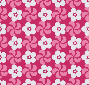 Japon Pembe Kiraz Çiçeği Dikişsiz Desen