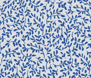 Japon Yapraklı Dikişsiz Desen