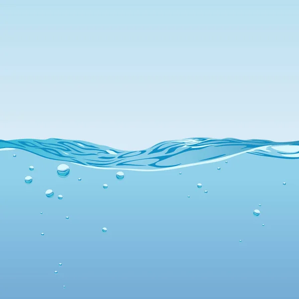 Povrch Modré Vody Bublinové Pozadí — Stockový vektor