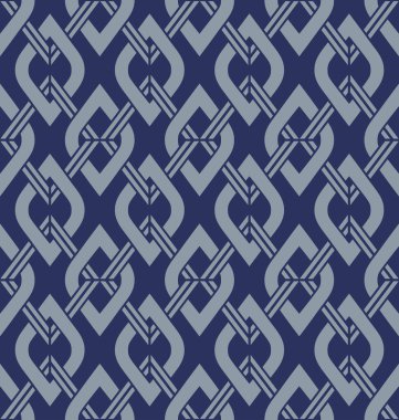 Japon Mavi Elmas Kare Dikişsiz Desen