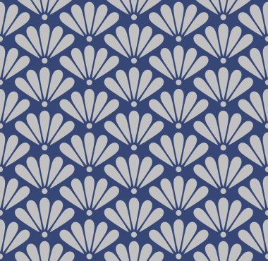 Japon Çiçek Fan Dikişsiz Desen