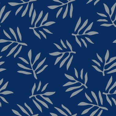 Japon Eğrelti Otu Yaprağı Dikişsiz Desen