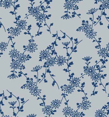 Japon Krizantemi Çapraz Kusursuz Desen