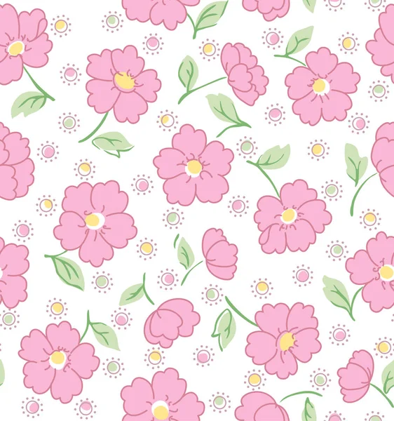 Japonais Marguerite Fleur Sans Couture Modèle — Image vectorielle