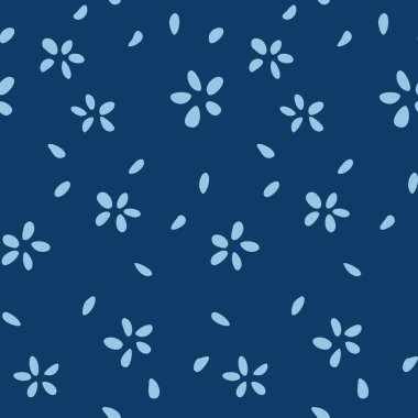 Japon Kiraz Çiçeği Yapraksız Vektör Deseni