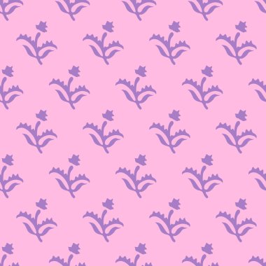 Japon Çiçek Buketi Vektörü Kusursuz Desen