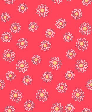 Japon Küçük Çiçek Vektörü Kusursuz Desen