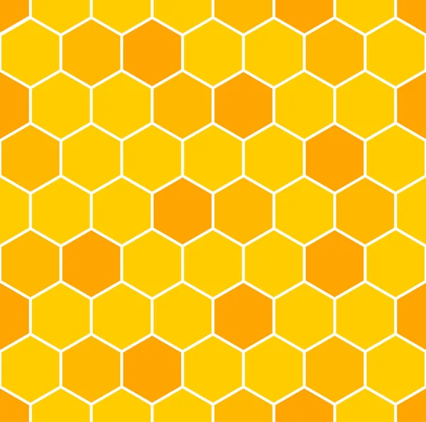 Japanese Yellow Honeycomb Vector Seamless Pattern — Stock Vector