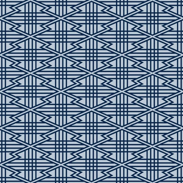 Japanese Zigzag Diamond Vector Seamless Pattern — 스톡 벡터